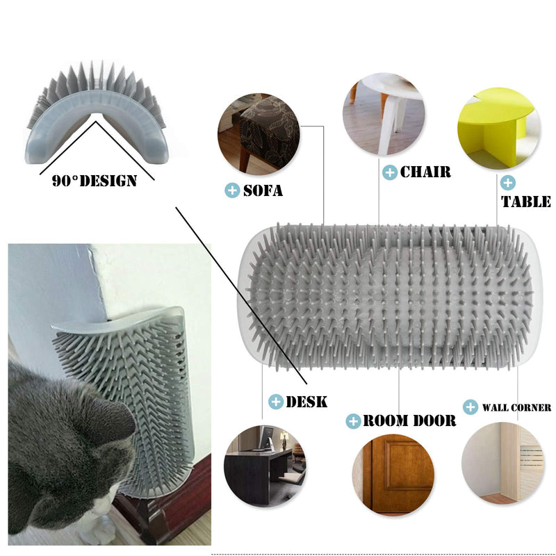 [Australia] - TCBOYING Cat Self Groomer, 2 Pack Cat Grooming Brush, Cat Face Scratcher, Wall Corner Groomers Soft Grooming Brush Cat Massage Combs for Short Long Fur Cats, Softer Massager Toy for Kitten Puppy 