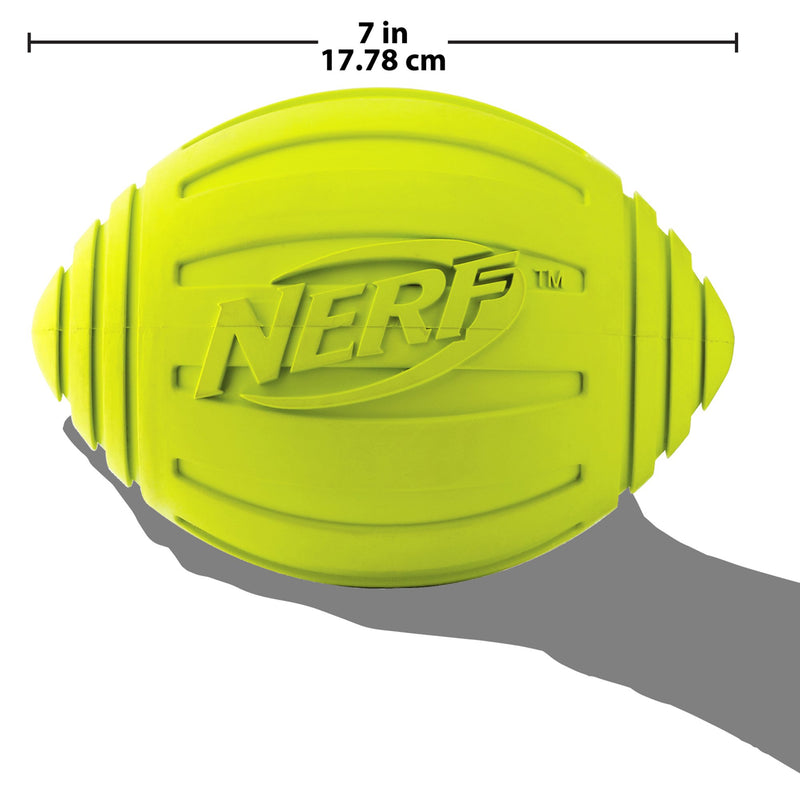 [Australia] - Nerf Dog Ridged Squeaker Football Single Green 