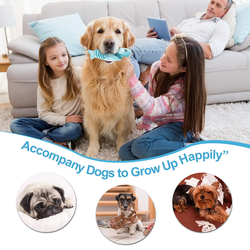 Angelland Dog Squeaky Toy for Aggressive Chewer, Dog Toothbrush for All Breeds, Indestructible Toy for Medium Dogs, Puppy Teeth Cleaning Chew Toy, Durable Dog Water Toy with Cleaning Brush - PawsPlanet Australia
