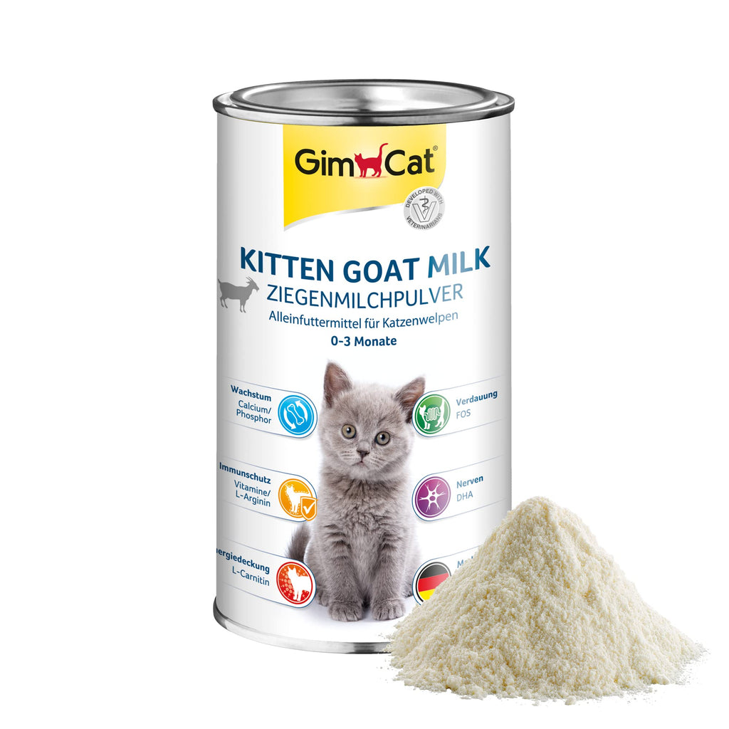 GimCat Kitten Goat Milk - goat milk powder as complete food for kittens up to 3 months - 1 can (1 x 200 g) - PawsPlanet Australia