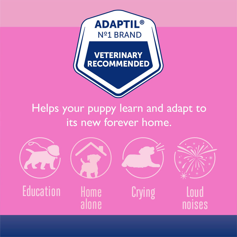 Adaptil JR. Calm On-The-Go-Collar for Puppies | Constant Calming and Comfort Everywhere | Reduce Separation Anxiety and Fear of Loud Noises | Stop Crying at Night - PawsPlanet Australia