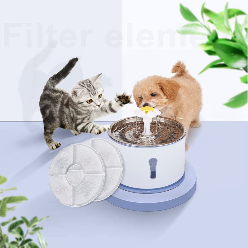Cat Water Fountain Filters 1.6L for Flower Fountains 8 PCS, Pet Fountain Replacement Filters with Resin and Active Carbon for Automatic Flower Water Dispenser Drinking Fountain 8 PACK - PawsPlanet Australia