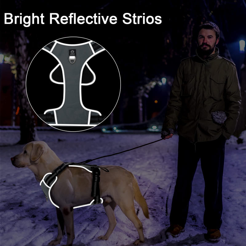 Dog Harness for Medium and Large Dogs Anti Pull Chest Harness Adjustable No Pull Safety Harness for Daily Training, Walking, Running - PawsPlanet Australia
