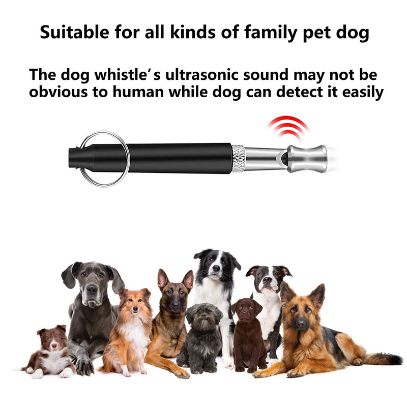 Dogs Whistle To Stop Barking Silent Control Recall Dog Training Clicker Adjustable Pitch Ultrasonic Dogs Training Kit with Lanyard For Puppy Small Medium And Large Breed Dog Professional Tool(3 Pack) - PawsPlanet Australia