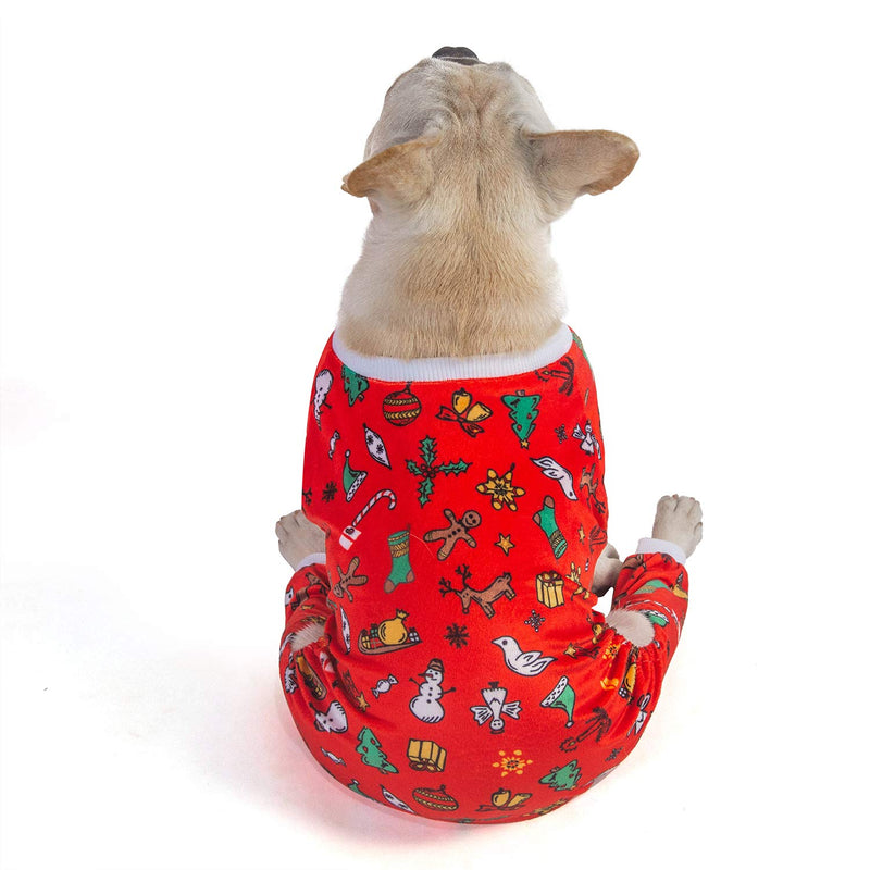 CuteBone Christmas Dog Pajamas for Small Dogs Shirts, 2 Pack, 2SY10XS X-Small 1#Christmas(Pack of 2) - PawsPlanet Australia