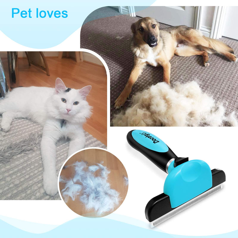 Dog Brush for Shedding, Docatgo Deshedding Rakes Tool & Grooming Brush for Dogs,Cats Hair Remover Stripping Magic Fur Combs Kitten Puppy Dematting Products Kit for Long Short Haired Dogs Cats - PawsPlanet Australia