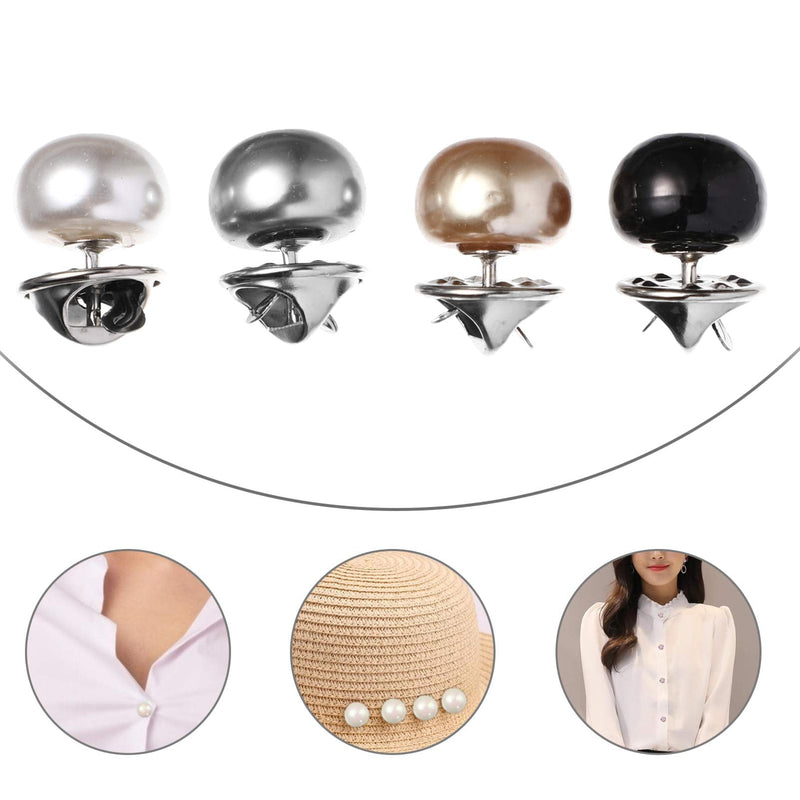 VALICLUD 20Pcs Women Shirt Brooch Buttons Pearl Cover Up Button Pin Safety Brooch Buttons Metal Tie Tacks Pin for Clothes Dress Supplies Assorted Color 1 - PawsPlanet Australia