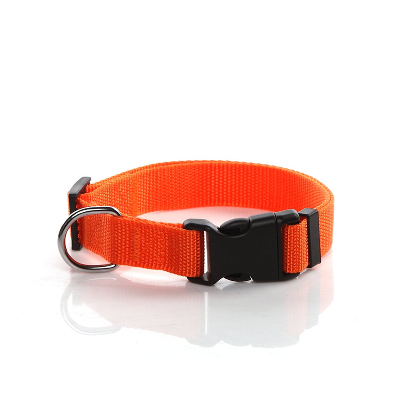 [Australia] - SALO Nylon Dog Collar 1 inch Wide, Dog Collars for Medium Large Dogs Orange 