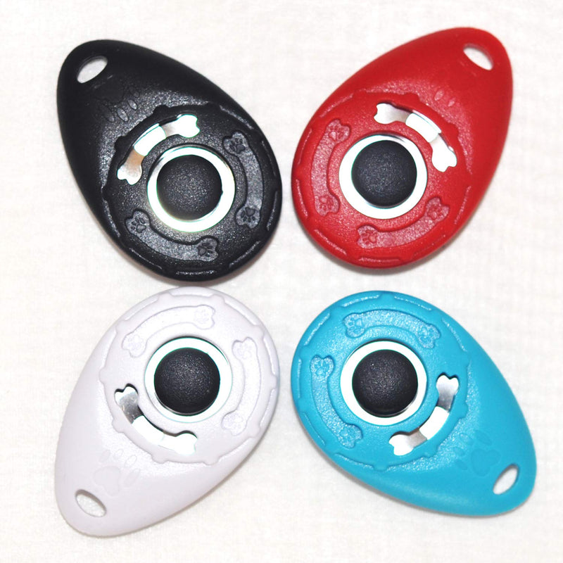 Cyclpet 14 Multi-Colorful Dog Clicker - Large Medium Small Dogs Training Clicker with Wrist Strap. Black,Red,White,Sky Blue - PawsPlanet Australia