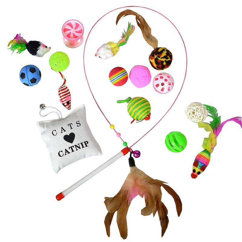 [Australia] - Highland Farms Select Cat Toys Variety Pack for Kitty 20 Pieces 