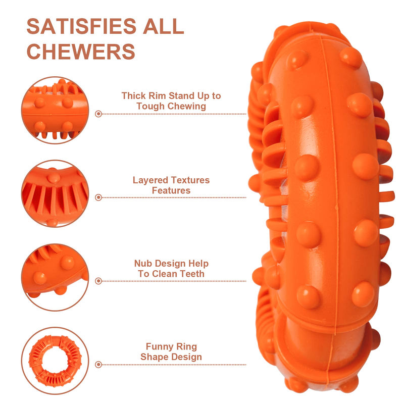 Dog toy chew toy dogs, dog toy for strong chewers ring toy dog, dog toy indestructible training toy teeth cleaning natural rubber toy for large medium dogs - PawsPlanet Australia