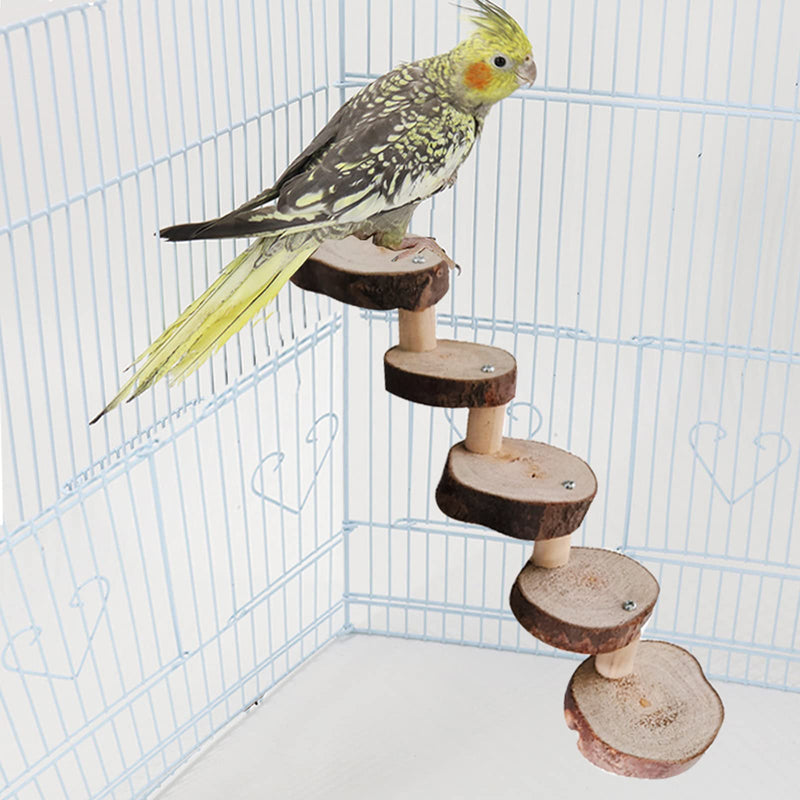 Fayemint Hamster Toy Wooden Hamster Stairs Bridge 5 Layer Hamster Stairs Pet Ladder for Hamsters, Mice, Rats and Parrots - PawsPlanet Australia