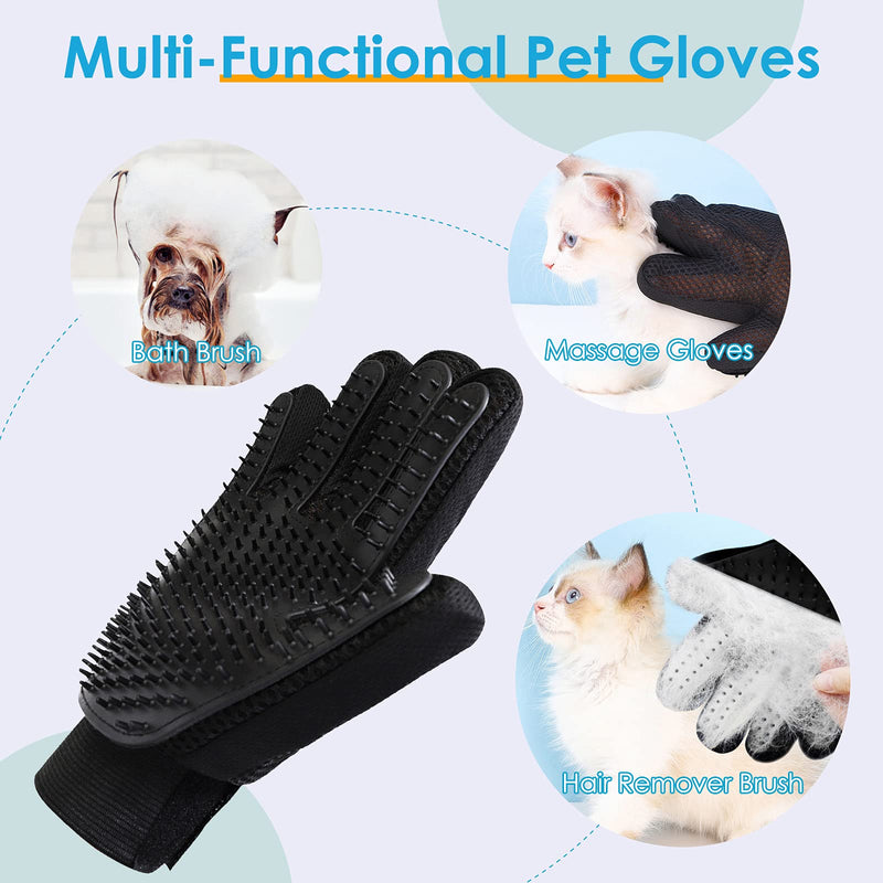 winnieindustries Dog Brush，Pet Hair Removal Gloves, Gentle Care of Pet Hair Loss, Five-Finger Design, Adjustable Size, Suitable for Long-Haired and Short-Haired Dogs and Cats - PawsPlanet Australia