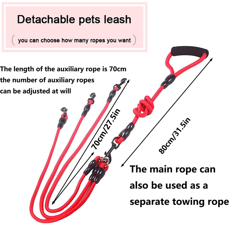 3-in-1 Dog Leash, 3-Way Dog Leash with Padded Handle 360° Rotatable No Tangle Dog Leash for 3 Dogs Pet Dog Lead Chain 1.5m for Medium Small Dogs Multiple Pets - PawsPlanet Australia