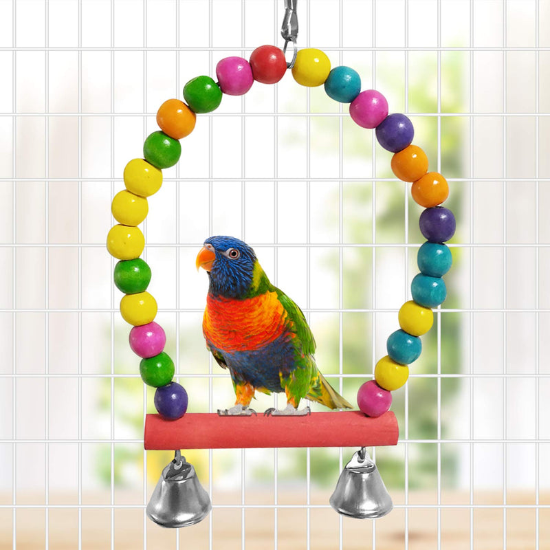 E-KOMG 13 Packs Bird Swing Toys,Parrot Chewing Hanging Perches with Bell,Pet Birds Cage Toys Suitable for Small Parakeets,Love Birds,Cockatiels,Macaws,Finches - PawsPlanet Australia