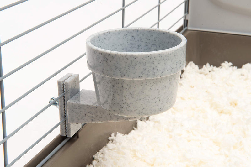 Lixit Quick Lock Cage Bowls for Small Animals and Birds. 10oz Granite - PawsPlanet Australia