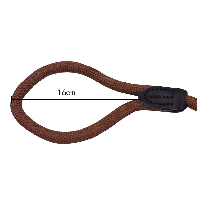[Australia] - Molaxpet 4Ft Durable Comfort Nylon Rope Leash for Dog Daily Training Walking Coffee 