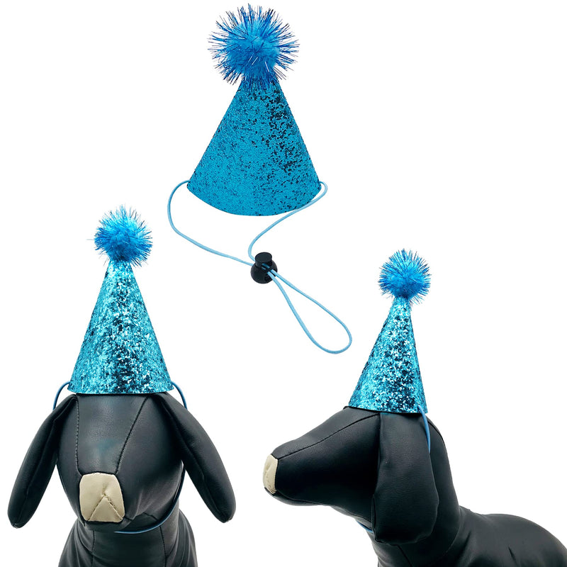 PET SHOW 5pcs Small Dog Birthday Hat Set for Boys Girls Medium Dogs Cat Kitten Puppies Party Hats with 0-9 Numbers 10 Glue dots Grooming Accessories - PawsPlanet Australia