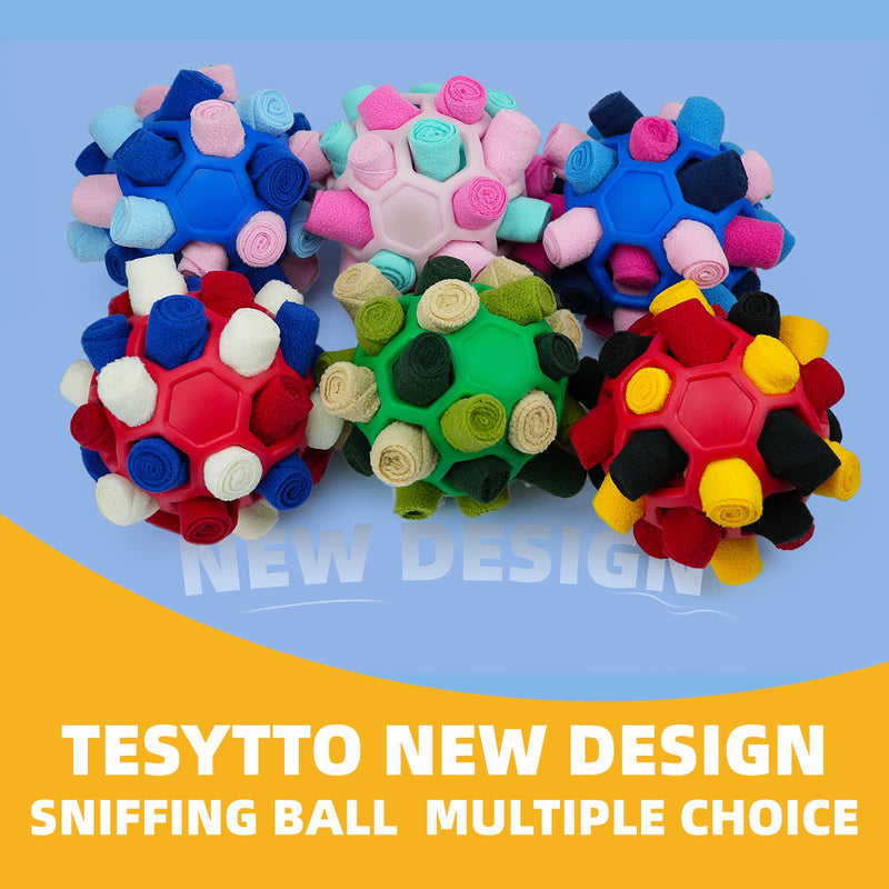 Tesytto Sniffing Ball for Dogs Interactive Dog Toy Encourage Natural Food Ability Slow Food Training Bite Resistant Puppy Play Portable Dog Intelligence Toy (Epic Blue) Epic Blue - PawsPlanet Australia