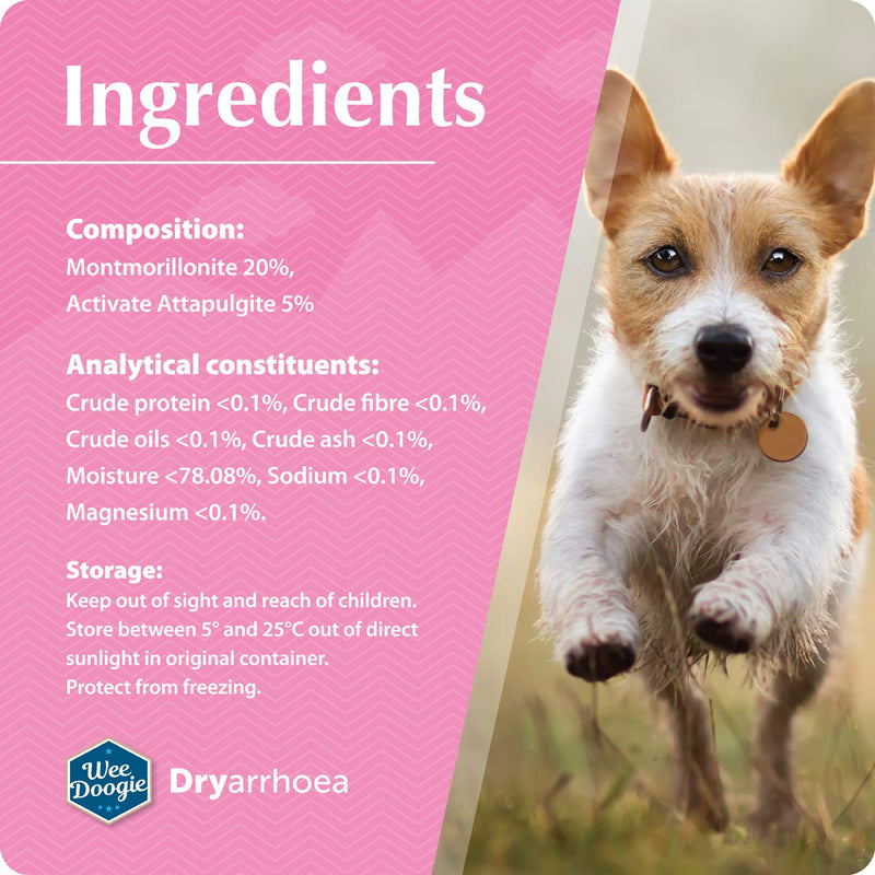 Wee Doogie Dryarrhoea 250ml | Up to 50 Servings | Diarrhoea Treatment for Dogs | 100% Natural Fast Effective Tummy Settler for Dogs, Stomach Upsets, Loose Stools, Wind, Digestive Disorders - PawsPlanet Australia