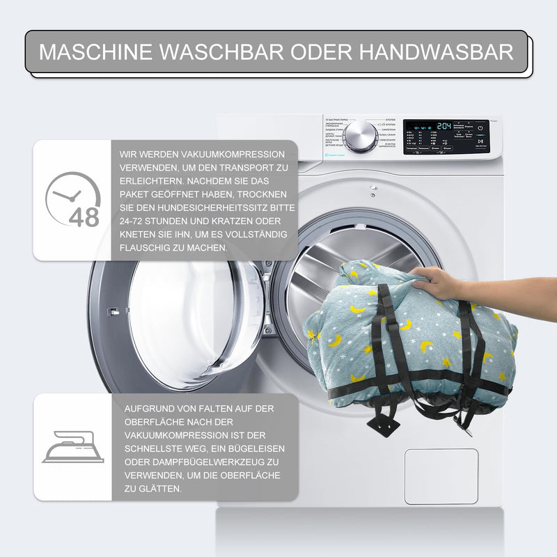 Dog car seat, dog seat car back seat, washable booster seat for small and medium-sized pets, dog cushion with side storage pockets, high-quality fabric, comfortable and non-slip - PawsPlanet Australia