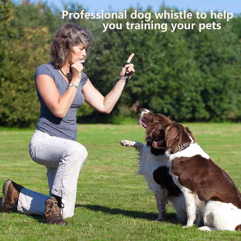 Zeyaa Ultrasonic Dog Whistle to Stop Barking, Adjustable Frequencies Training Tools with Free Lanyard Strap, Long Range Silent for Recall Training - PawsPlanet Australia