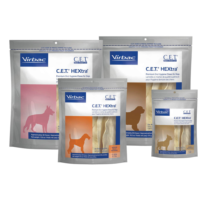 Virbac CET HEXtra Premium Oral Hygiene Chews for Dogs M - PawsPlanet Australia