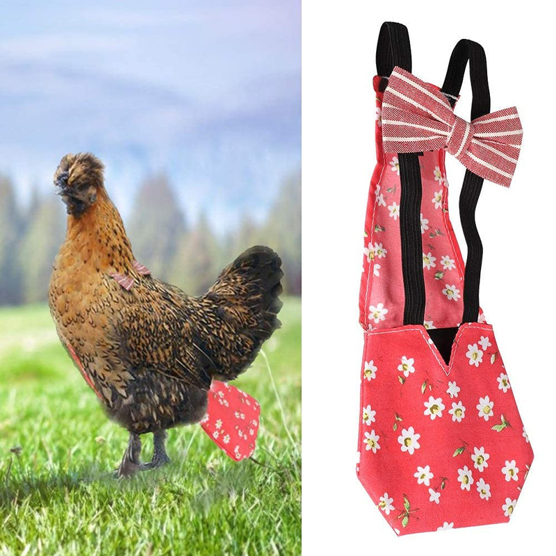 Pet Poultry Diapers Washable Portable Nappy For Goose Duck Chicken Pigeon Pet Chicken Duck Poultry Adjustable Cloth Diaper Farm Clothing Reusable Nappies Pants for Goose Duck Hen Chicken (Red M) - PawsPlanet Australia
