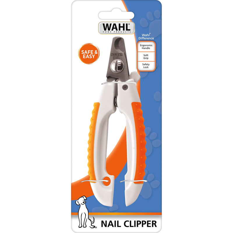 WAHL pet nail clippers for cutting dogs, cats and animal claws with razor-sharp stainless steel blades and protective safety locks for safe claw care - model 858448 - PawsPlanet Australia