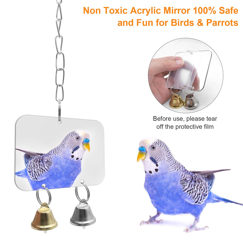 [Australia] - WBYJ 8 Pack Birds Parrot Toys, Parrots Swing Hanging Chewing with Bells Toys Climbing Ladders Hand Made Bird Cage Toys for Love Birds Finches Small Parrots Parakeets Cockatiels Conures Macaws 