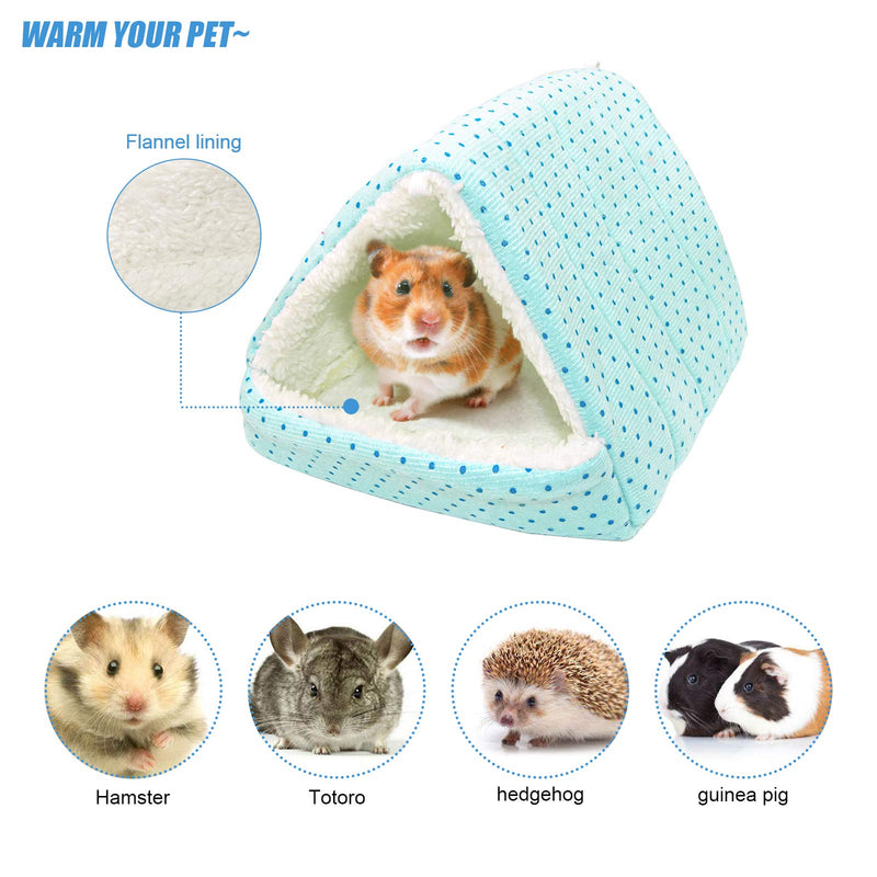 Hamster Polka Dot Warm Fleece Cave, Small Pet Thermal Pad Sleeping Bag House, Guinea Pig Squirrel Winter Warm House, Removable Cage Nest Room Accessories, Washable Blanket, Disposable Diapers - PawsPlanet Australia