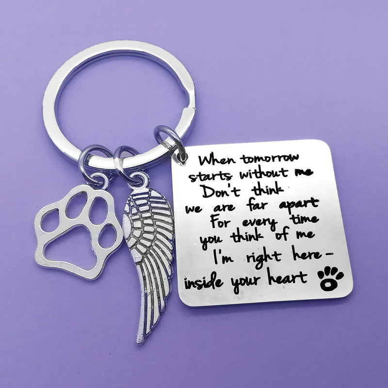 Loss of Pet Keychain Pet Memorial Keychain Keyring Pet Family Dog Family Cat Family Pet Keychain Key Ring Pet Sympathy Gift for Pet Lover Dog Cat Keychain - PawsPlanet Australia