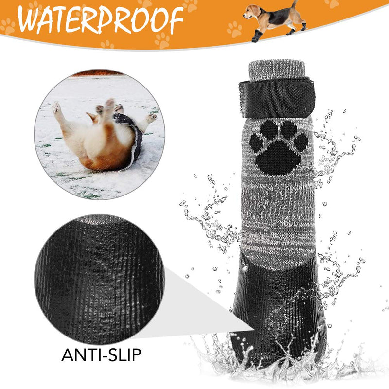 KOOLTAIL Anti Slip Dog Socks - Outdoor Dog Boots Waterproof Dog Shoes Paw Protector with Strap Traction Control for Hardwood Floors Medium - PawsPlanet Australia