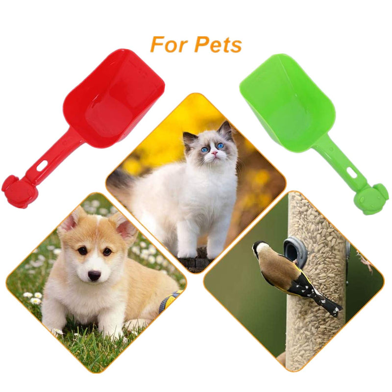 N\A 4 Pcs Plastic Handle Pet Dog Cat Food Feeder Shovel Scoop Cat Litter Scoops - PawsPlanet Australia