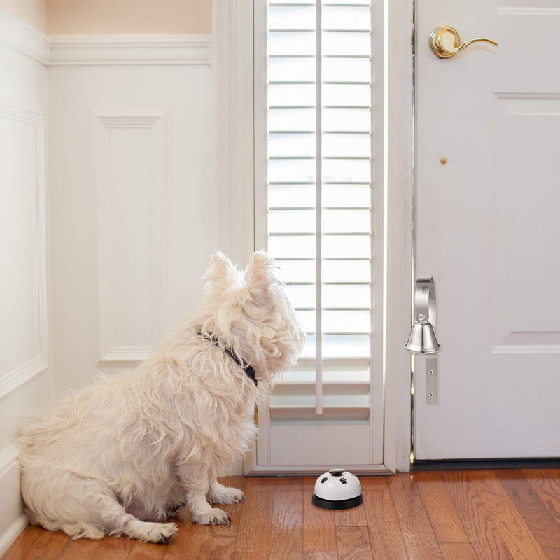 Shopkeepers Metal Bell Dog Doorbell Silver Potty Training Bell and Dog Training Bell Pet Potty Training Bells, 2 Pieces Totally - PawsPlanet Australia