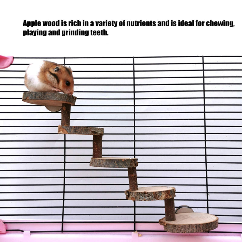 Hamster Wooden Ladder, Small Pets Chewing Toys for Sugar Glider, Mouse, Chinchilla, Rat, Gerbil, and Dwarf Hamster，Teeth Care Molar Toy. A - PawsPlanet Australia