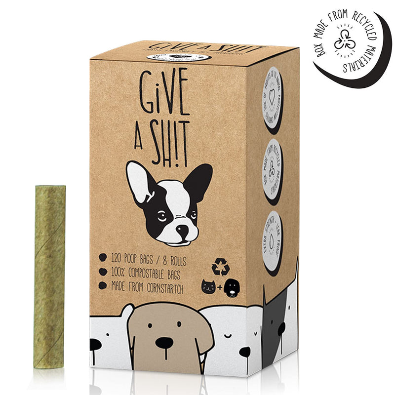Certified Compostable Dog Poop Bags | 10% to Charity | Vegetable Based Dog Poop Bag | Eco Friendly and Earth Friendly dog waste bags | Leakproof And Zero Odor housebreaking + pet supplies (120 Bags) 120 Count (Pack of 1) - PawsPlanet Australia