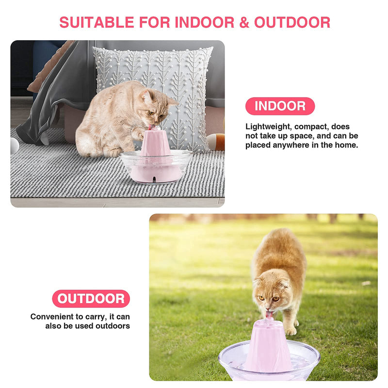 IZETIANZHE Cat Water Fountain,USB Charging Pet Drinking Water Dispenser, Quiet Cat Water Dispenser Table Lamp Shaped Automatic Water Fountain for Cats Small Dogs - PawsPlanet Australia