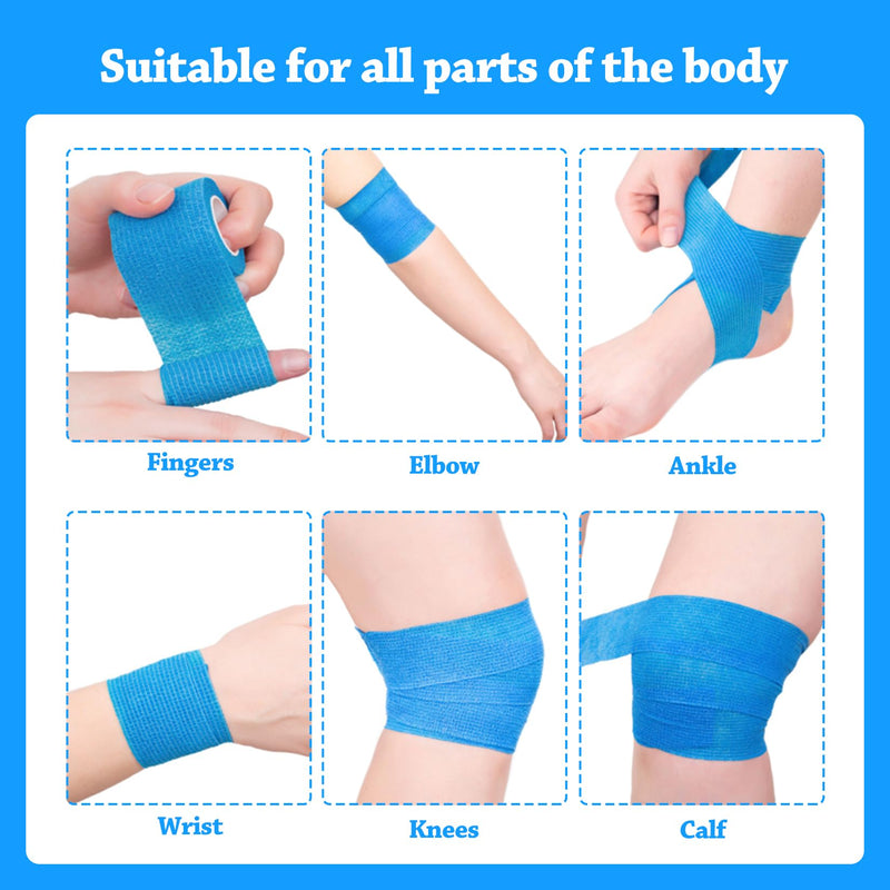 Self-adhesive bandage 12 rolls x 10 cm x 4.5 m air permeability bandage self-adhesive for first aid sports injuries wrist sprains protection for dogs self-adhesive bandage - PawsPlanet Australia