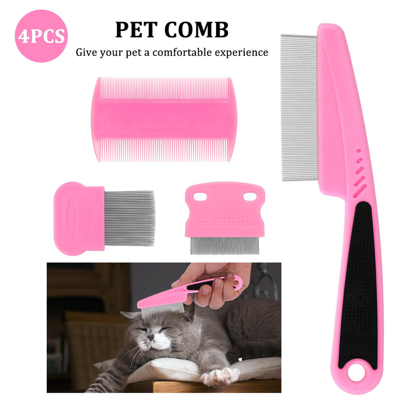 Cobee Dog Flea Lice Comb, Dog Cat Grooming Comb Pet Tear Stain Remover Combs Fine Tooth Care Removal Tool (Pack of 5) - PawsPlanet Australia