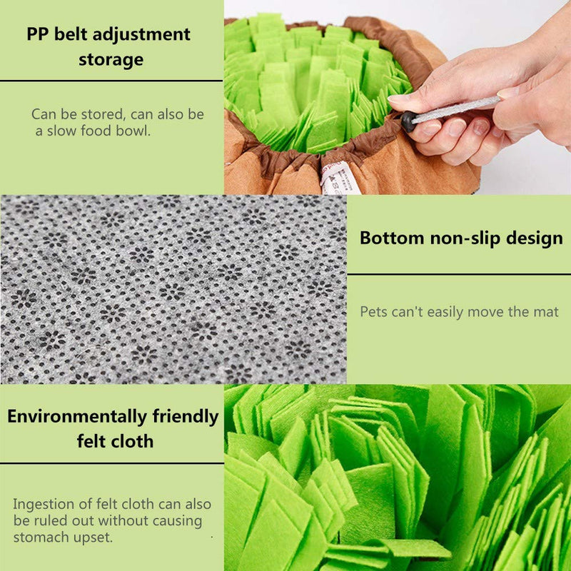 AWOOF Pet Snuffle Mat for Dogs, Interactive Feed Game for Boredom, Encourages Natural Foraging Skills for Cats Dogs Bowl Travel Use, Dog Treat Dispenser Indoor Outdoor Stress Relief - PawsPlanet Australia