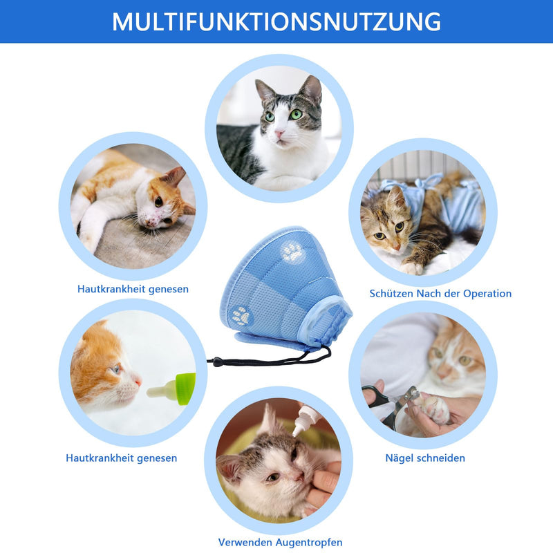 Cat Neck Brace, Adjustable Neck Brace Cat Collar, Recovery Collar Cone Pet Protective Collar for Cats Small Dogs After Surgery and Injuries (S) - PawsPlanet Australia