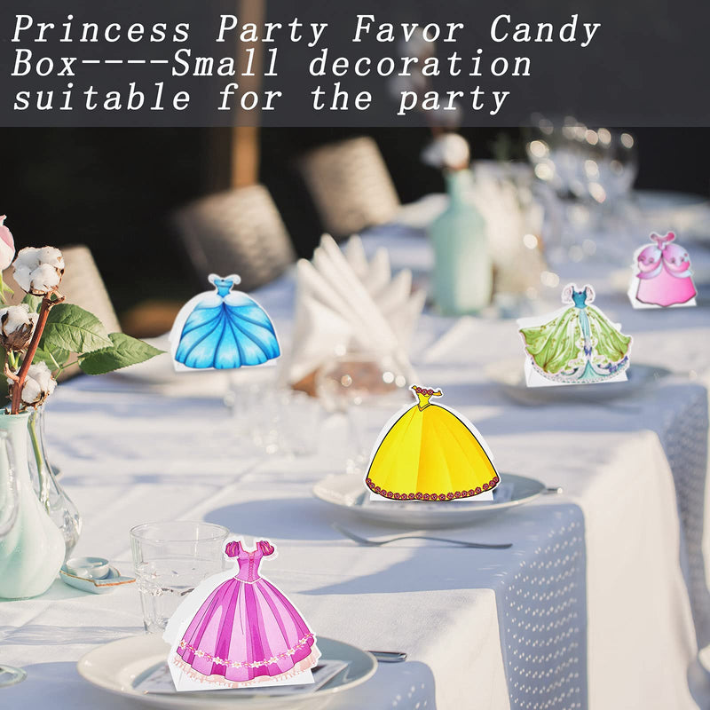 24 Pieces Princess Theme Large Party Favor Candy Box Princess Treat Goodie Box Princess Theme Birthday Party Decorations Party Supplies Princess Decor for Wedding, Christmas, Birthday, 6 Styles - PawsPlanet Australia