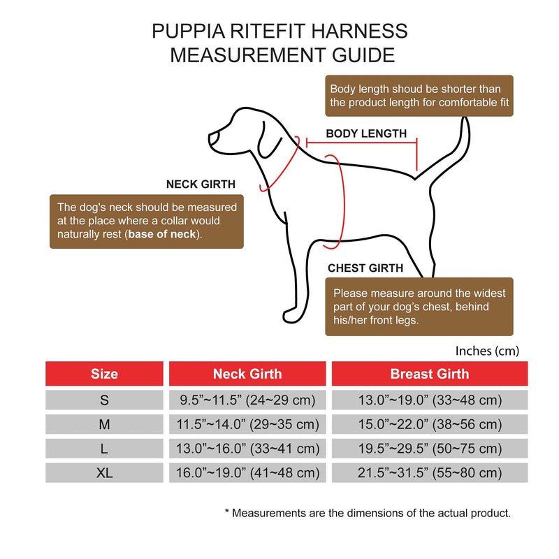 Puppia RiteFit Harness Small GREY - PawsPlanet Australia