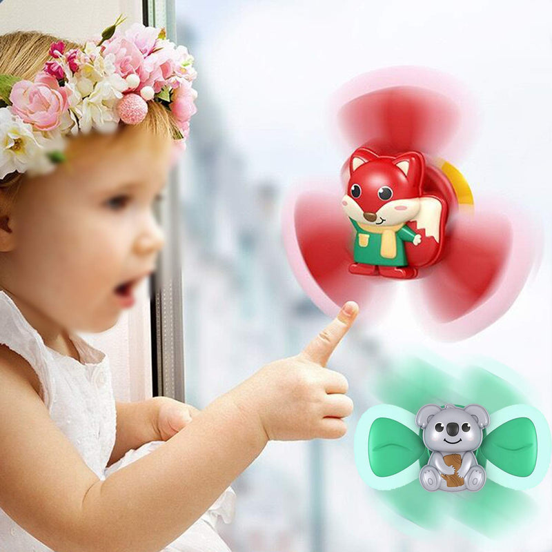 Lotiang 3 Pack Suction Cup Spinning Top Toy for Toddlers Kids Boys Girls, Animal Suction Cup Toys, Birthday Party Supplies, Baby Summer Novelty Bath Toys - PawsPlanet Australia
