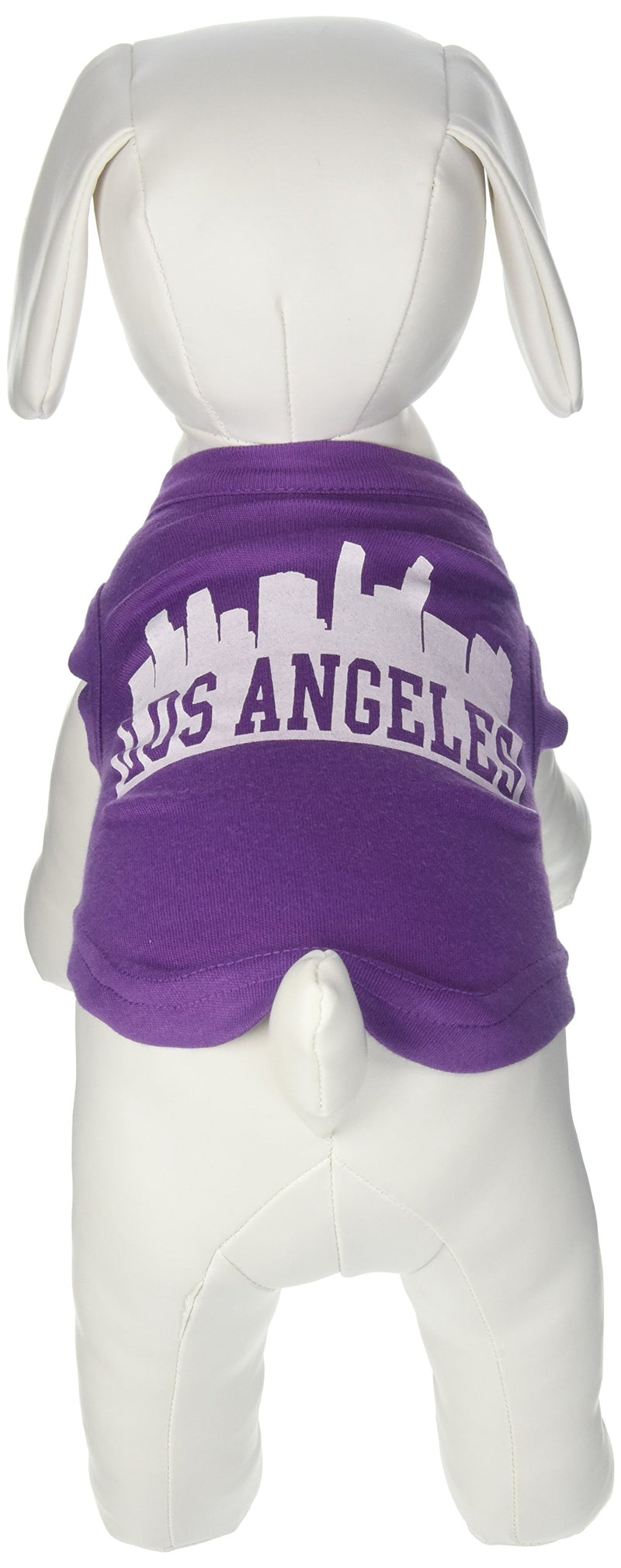 [Australia] - Mirage Pet Products 10-Inch Los Angeles Skyline Screen Print Shirt for Pets, Small, Purple 