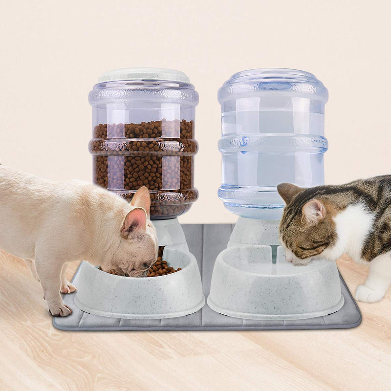 [Australia] - ANKII Pet Feeder Food and Water for Dogs and Cats, Automatic Water Food Dispenser, Natural Gravity Feeding Supplies for Small Large Dog Pets Puppy Kitten Rabbit Bunny 