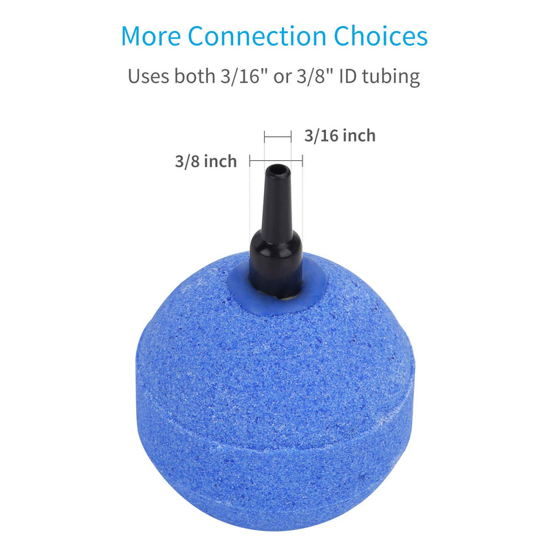 Pawfly 2 Inch Blue Ball Air Stone Bubble Diffuser for Aquarium 2 W Air Pump, 4 Pack - PawsPlanet Australia