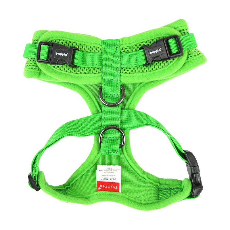 Authentic Puppia RiteFit Harness with Adjustable Neck, Green, Small - PawsPlanet Australia