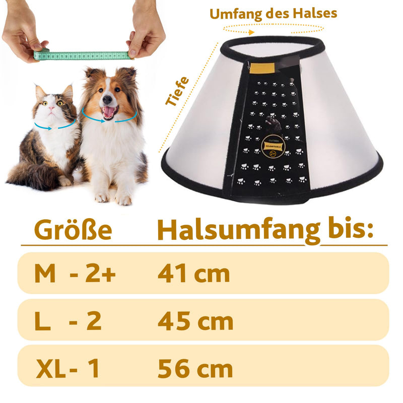 Kiki Star dog and cat collar, neck ruff, protective collar, paw and leak protection for your animals, in 3 different sizes (L) Neck circumference: up to 45 cm - PawsPlanet Australia